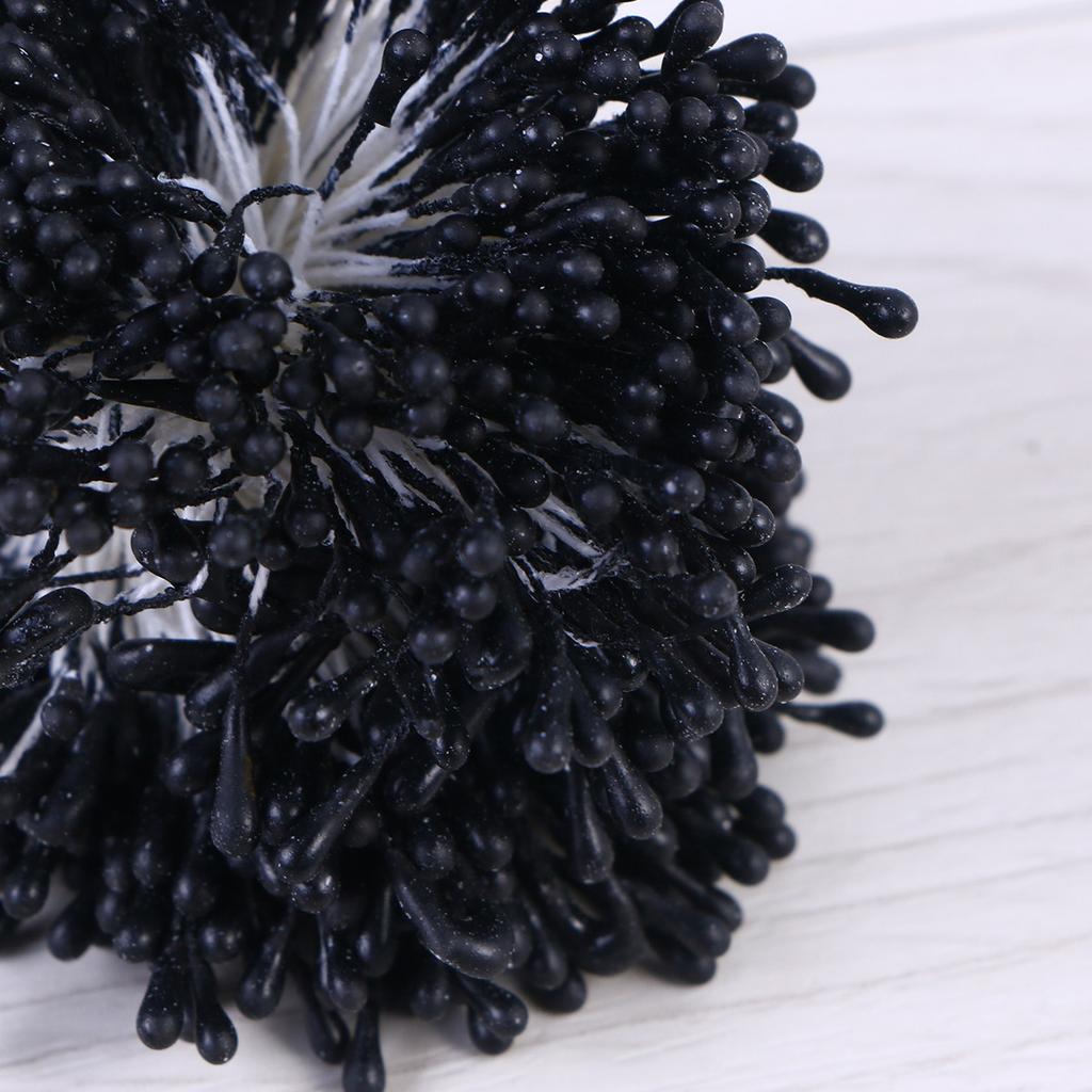 400Pcs Artificial Pearl Floral Stamens Double-Ended Vivid Realistic Stamens for Flower Making Craft Projects Decorations