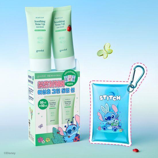 Goodal Eoseongcho Calming Green Tone-Up Sunscreen 50ml 1+1 Promotion (+Random Pocket Pouch Gift)