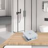 Brass Glass Clamp for Bathroom Doors Square U Shape for 8 12mm Tempered Glass