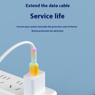 Charger Cable Protector Soft Silicone Cover Type C Charger Cable Protector Cable Protector Cord Saver Practical Accessories