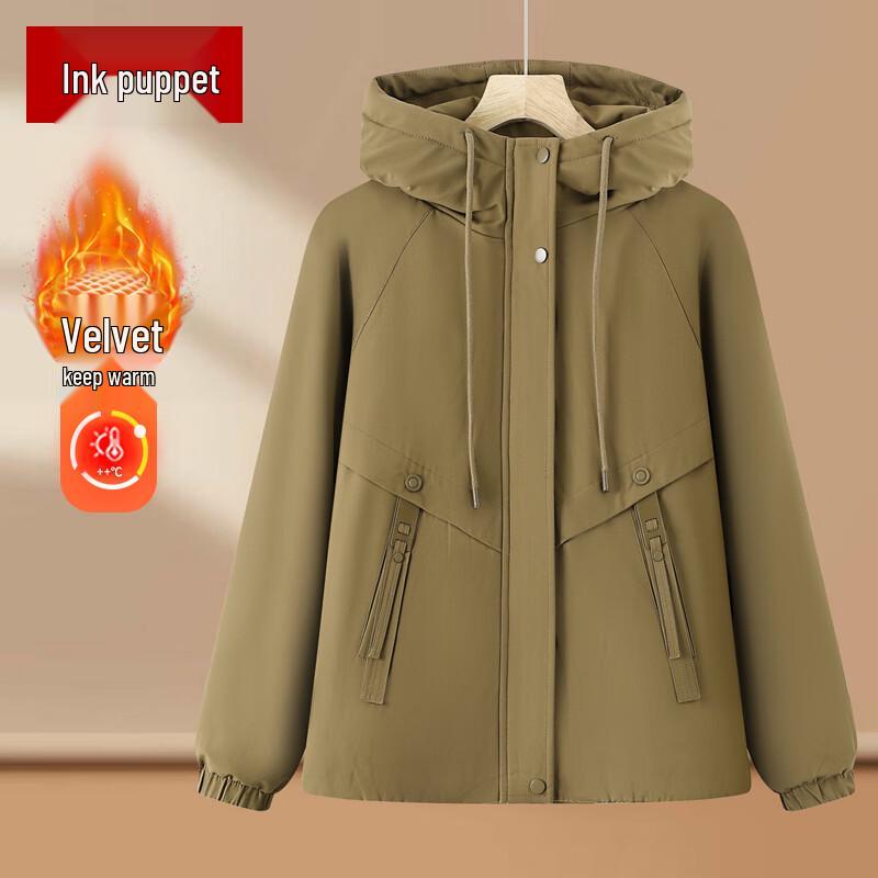 

Moyou Mama Women s Fleece-Lined Short Winter Parka 3XL