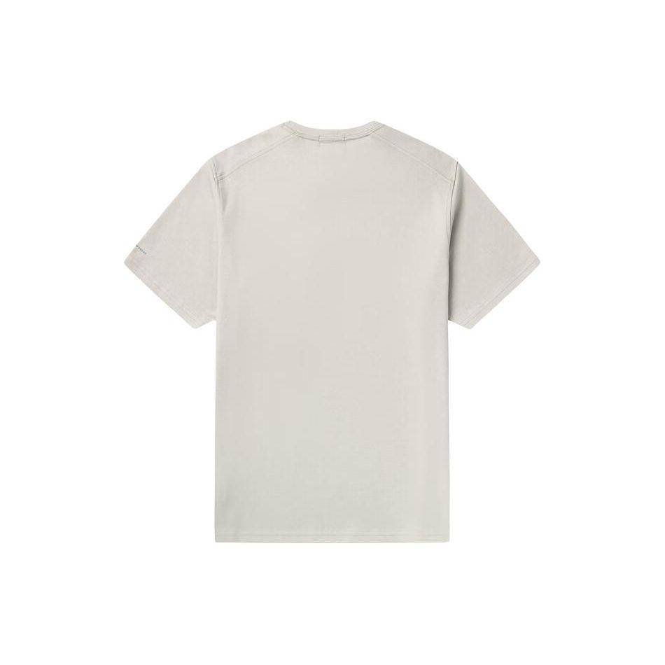 Columbia Prowalker Series Solid Color Pocket Spliced Round Neck Moisture-Wicking Short Sleeve T-Shirt Unisex Tops White AE9220-278