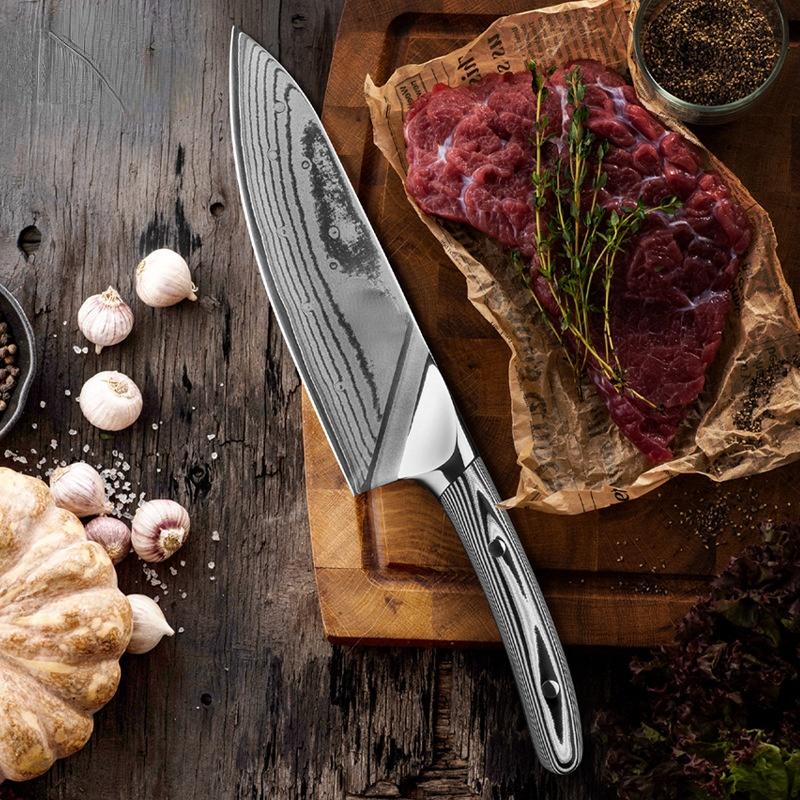 8 Inch Damascus Steel Knife VG10 Handle Kitchen Chef's Knife