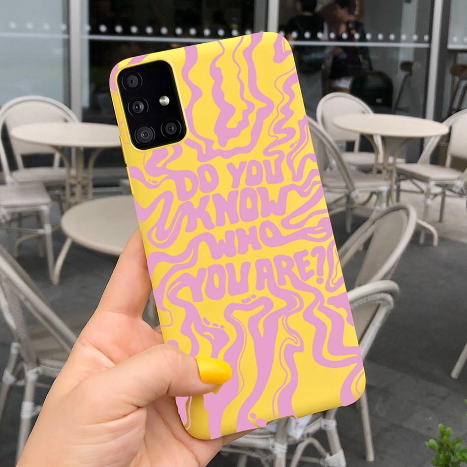 Cute Cartoon Phone Case For Samsung Galaxy M51 M31 Candy Color Soft Silicone Back Cover For Samsung M51 SM-M515F M31 Prime M315F