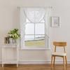 Elegant Tiered Valance Curtain With Lace Trim Rod Pocket Semi-Sheer Floral Checkered Living Room Bedroom