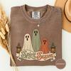 Spirit Season Ghost Trio Banner Tee, Cute Ghost Shirt, Ribbon Banner Art, Cozy Halloween Gift, Spooky Season Tee, Cute Halloween Gift