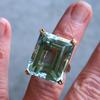 Zhenrong Neuer Topas Meerblau Prinzessschliff Diamant Verlobungsring für Damen - Kühner Europäischer & Amerikanischer Stil