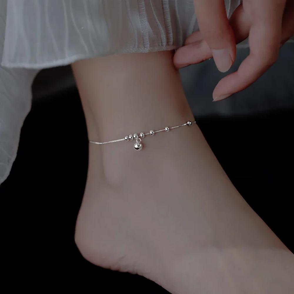 925 Silver Butterfly Anklet for Women Delicate Zircon Tassel Bracelet Summer Jewelry Dropship