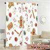 2pcs,Curtains Christmas Cookies And Hot Chocolate (3) Minimalist Popular Curtains Versatile Polyester Fabric Curtains Thermal