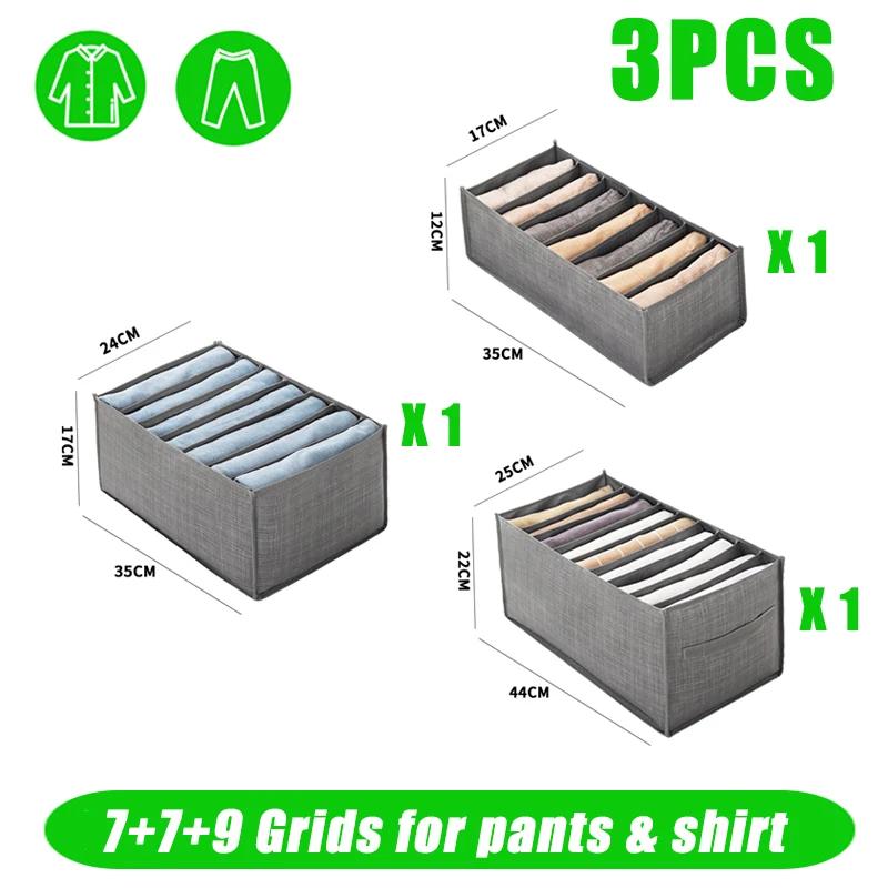 Closets Clothes Organizer Pants Jeans Storage Box Cabinet Organizer Drawers Underwear Socks T-Shirt Wardrobe Storage Organizers