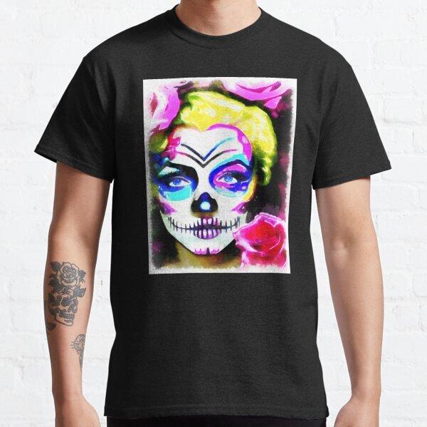 BEST SELLING Sugar skull blonde with roses Classic T-Shirt S разноцветный