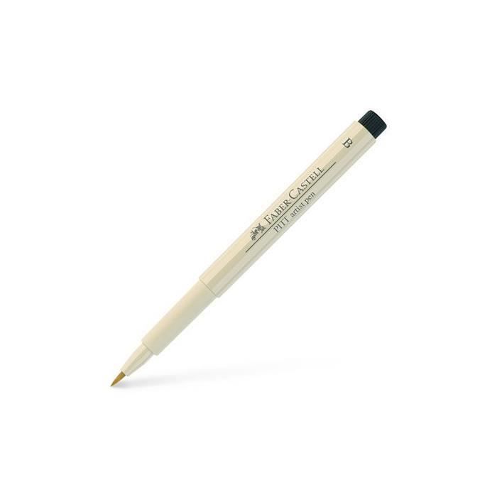 Feutres Pitt Artist Pen Brush - Faber-Castell - Lot De 10 - Gris Chaud - Pointe Pinceau - Pour Artistes