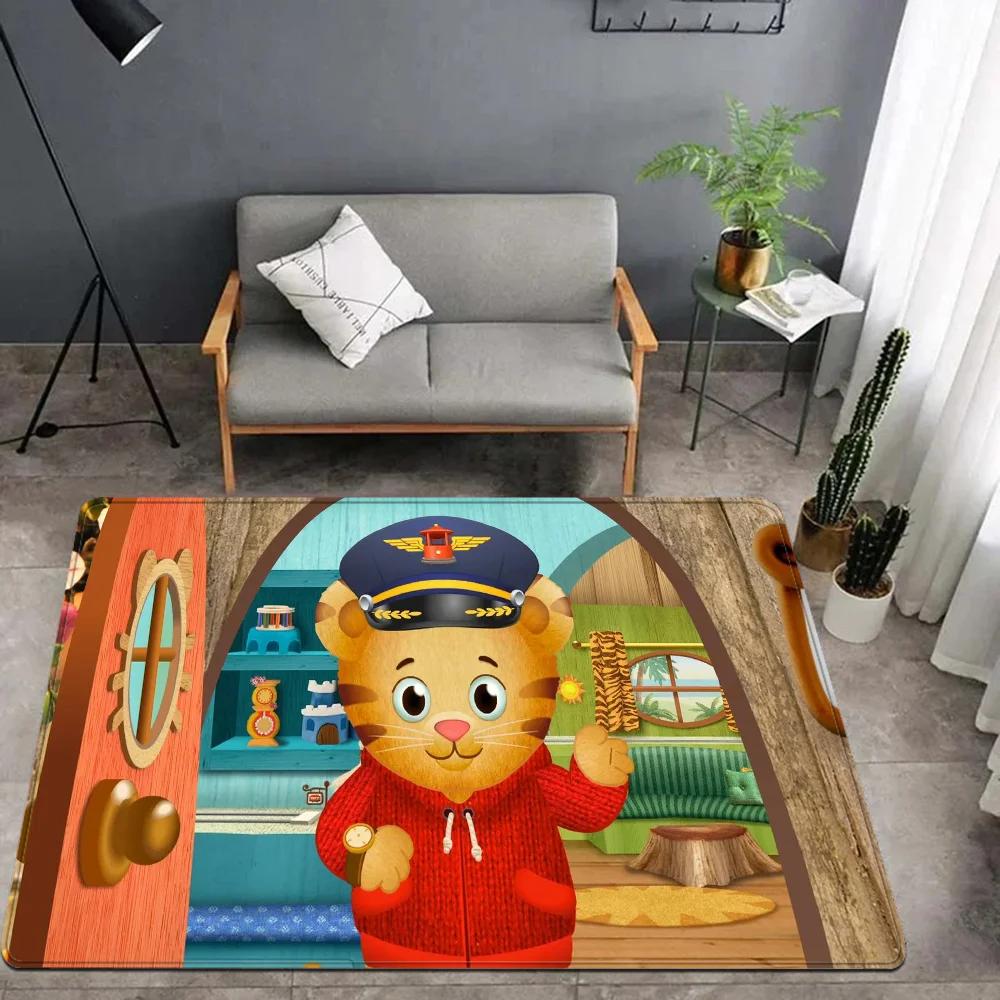 Daniel-Tigers Stop Hallway Carpet Washable Non-Slip Living Room Sofa Chairs Area Mat Kitchen Doormat Area Rug