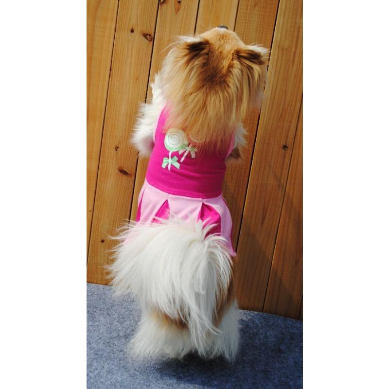 Pet Dog Cotton Summer Dress, Pet Clothes, Cotton Mini Skirt, Cheerleader Skirt