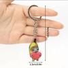 Banana Happy Cat Keychain Acrylic Funny Meme Keyring Backpack Hanging Pendant Mobile Phone Bag Charms Cute Keychain Accessories