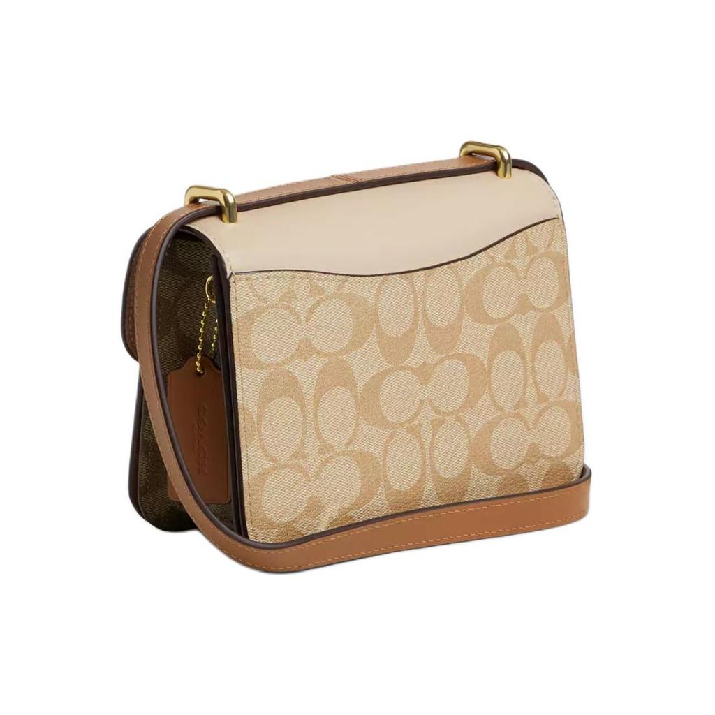 COACH MorganSquare Coated Canvas Crossbody Bags Small Womens Light Khaki