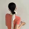 200*5cm Elegant Solid Color Long Ribbon Neck Scarf Women Dinner Party Headband Strip Narrow Decoration Scarf Neck Tie