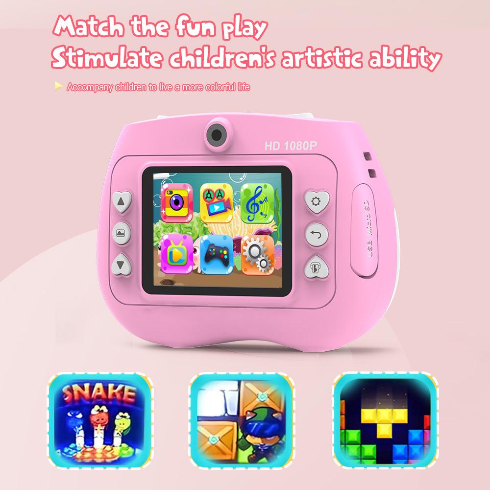 Portable Purple Children's Instant Selfie Camera with Printing
