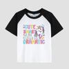 Kids' Printed T-Shirt with Short Sleeve, Cotton Fabric, Girls' Casual Fashion Top for Summer