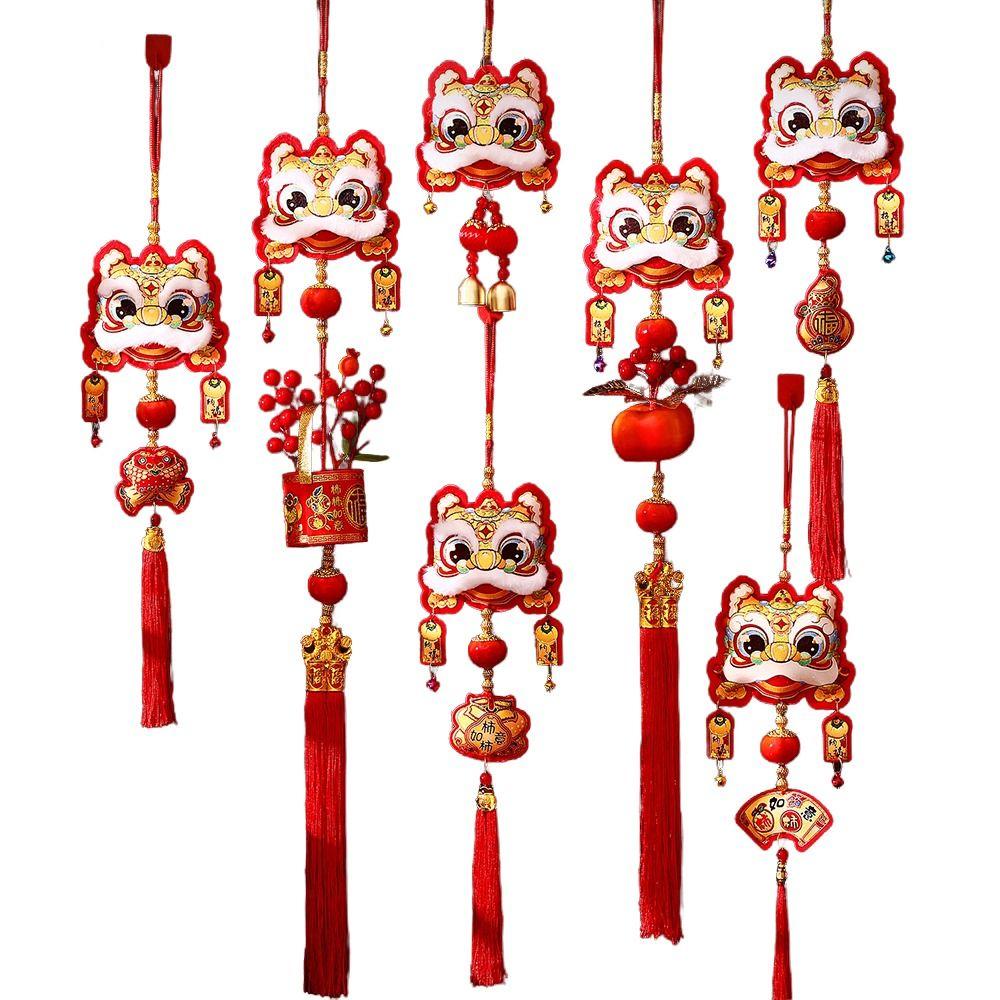 New 2026 New Year Pendant Red Lucky Flower Pendant Year of the Horse Entrance Door Decor Festive Atmosphere