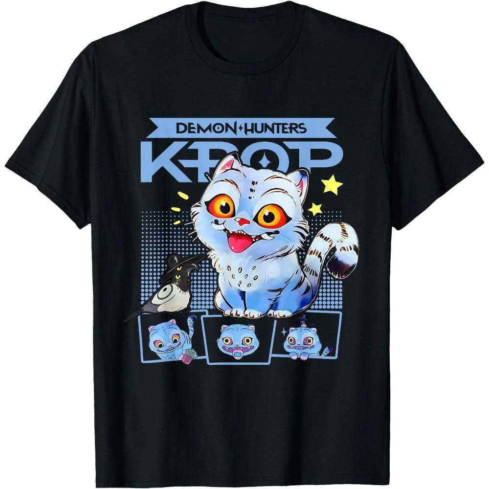 Anime KPop Demon Hunters T-shirt Summer 3D HUNTR/X Print Boys Girls Cartoon Top Summer Unisex Streetwear Clothing