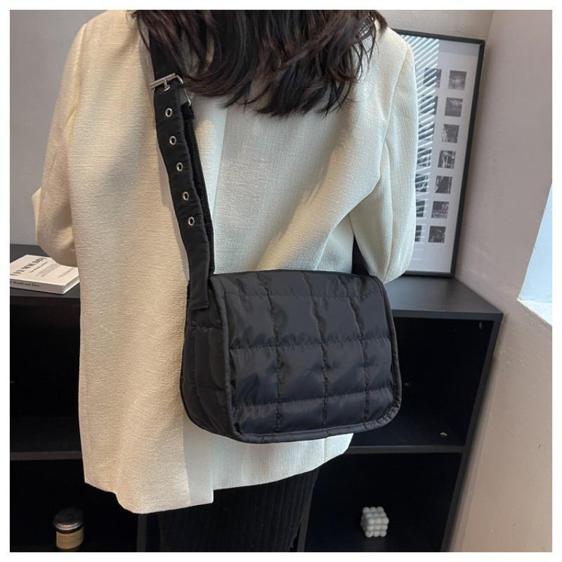 Women's Bag Minimalist Bag Plaid Tote Bag Crossbody Bag Solid Color Casual Bag