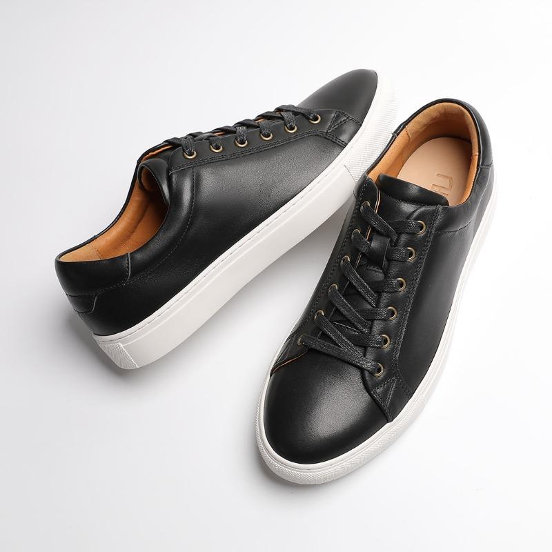 Little White Shoes Men's New Style Leather Breathable Versatile Men's Casual Shoes Sports Board Shoes Men's Shoes