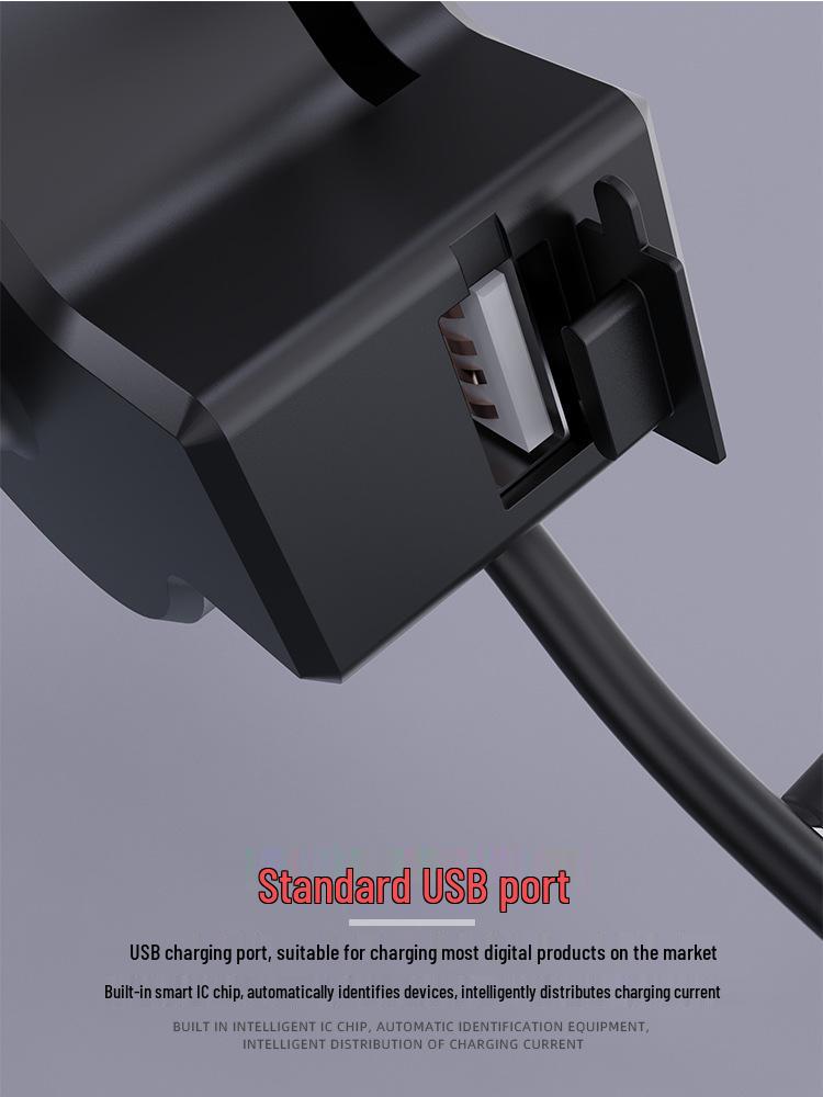Universal Electric Vehicle Phone Navigation & USB Charging Holder (12-150V) for Motorcycles, Bicycles, and Cars