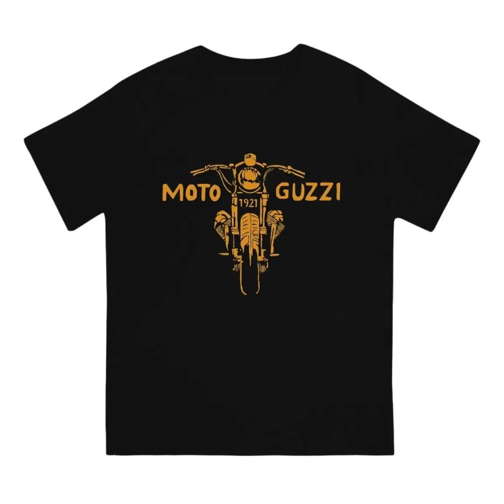 Moto Guzzi Yıkanmış Turuncu Eşsiz Polyester Tişört Motosiklet Üst Kalite Yeni Tasarım Grafik Tişört Kısa Kollu