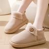 Winter bag heel thermal cotton slippers outer wear thick bottom non-slip piled thickened home indoor plush cotton shoes