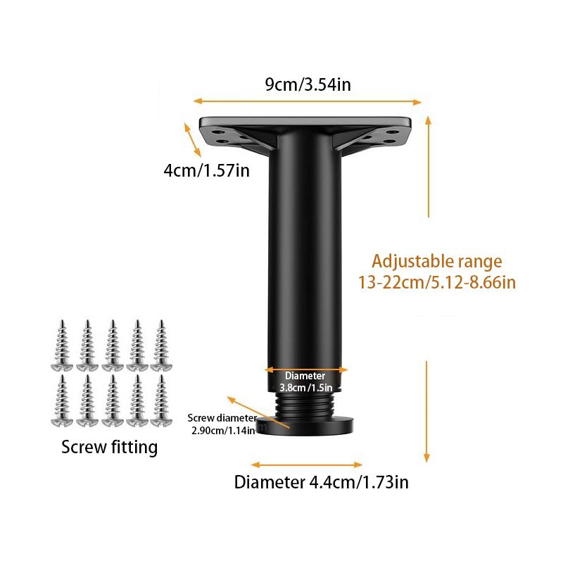 1Pc Telescopic Adjustable Bed Beam Support Foot Reinforced Plastic Furniture Sofa Leg Bed Bottom Load Bearing Bracket