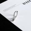 Personality Girls Beads Copper Women Ear Buckle Stud Earrings Fashion Jewelry Hoop Earrings