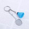 DIY Gifts Fashion Key Holder Key Ring Keyfob Badminton Racket Key Chain Badminton Pendant Keyring