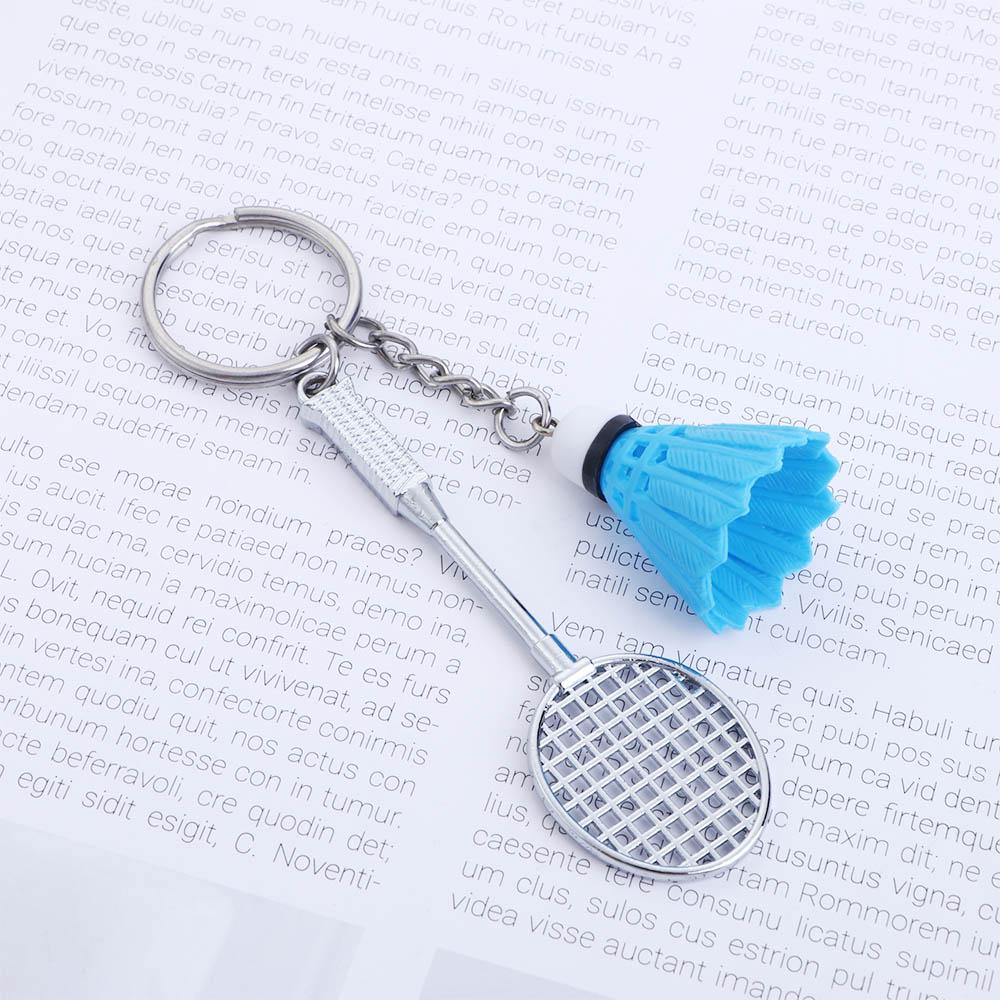 DIY Gifts Fashion Key Holder Key Ring Keyfob Badminton Racket Key Chain Badminton Pendant Keyring