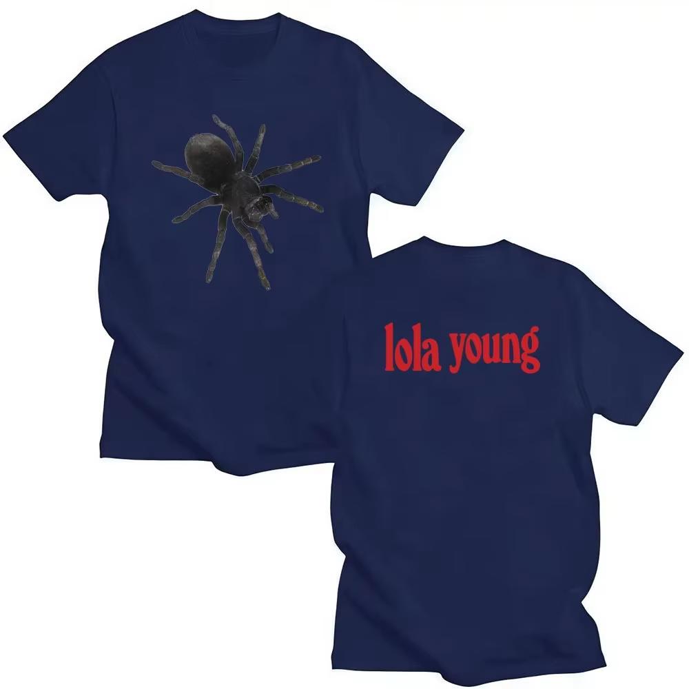 2026 High Quality Tops Lola Young Spiders T Shrit Fashion Short Sleeve Hip Hop Men Women Aesthetic Oversized Crewneck Tees