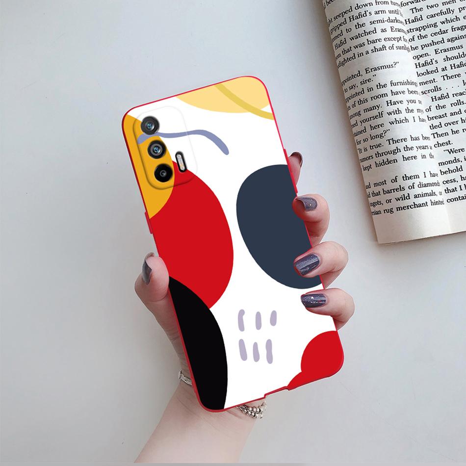 For Realme GT 5G Case RMX2202 Silicone Soft Lovely Cartoon Flower Phone Case For Realme GT 5G Cover Funda For RealmeGT 5G Coque