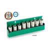 TONE NV608 Impact Long Socket Includes 8 Pieces Wall-Mounted Set, 19.0mm (3/4") Drive, Green,