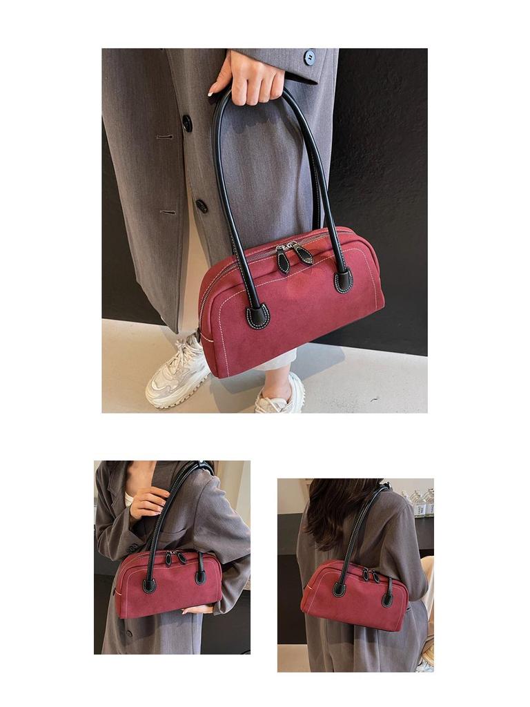 2025 Podzim Zima Retro Semišová Crossbody Taška: Matná módní kabelka pro ženy