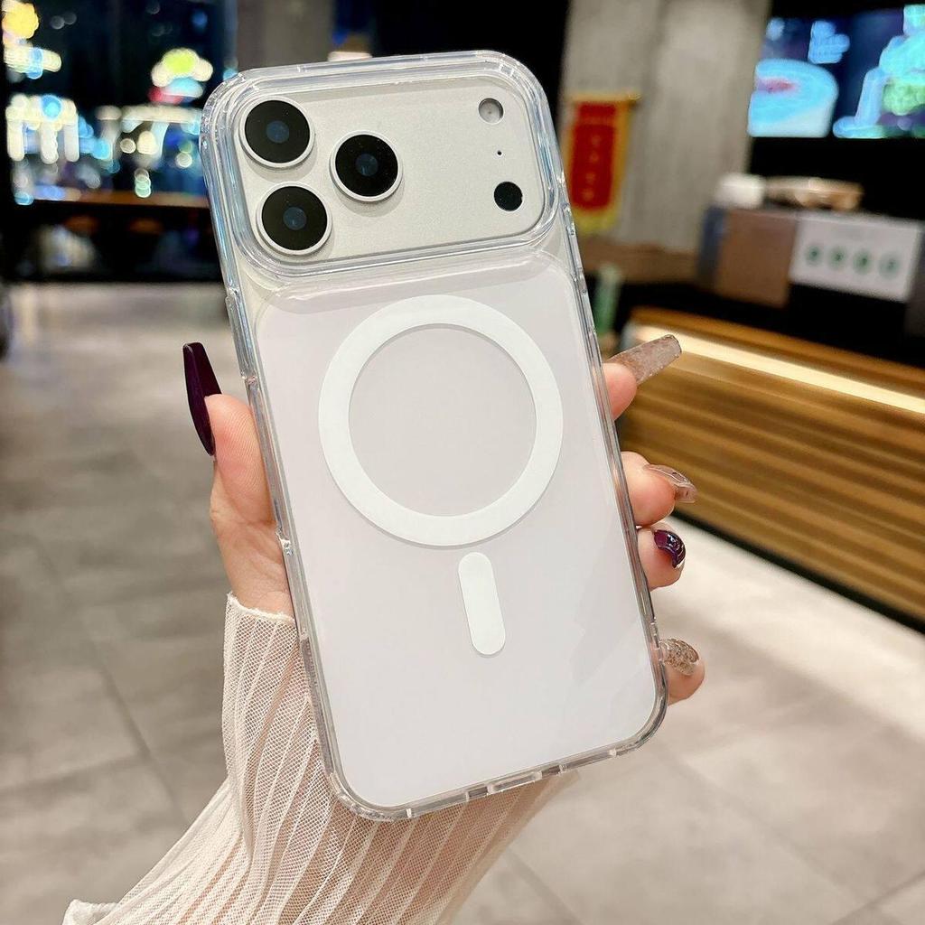 Magnetic Clear Acrylic Case for iPhone 13-17 Pro Max - Full Coverage