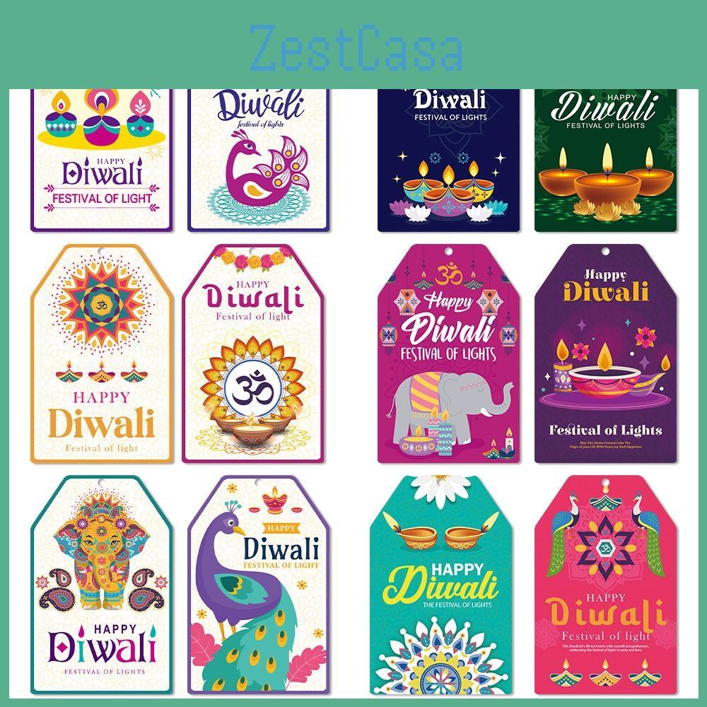 Diwali Festival Paper Decor Supplies Hang Tags For Party Venue Setup Pieces 60