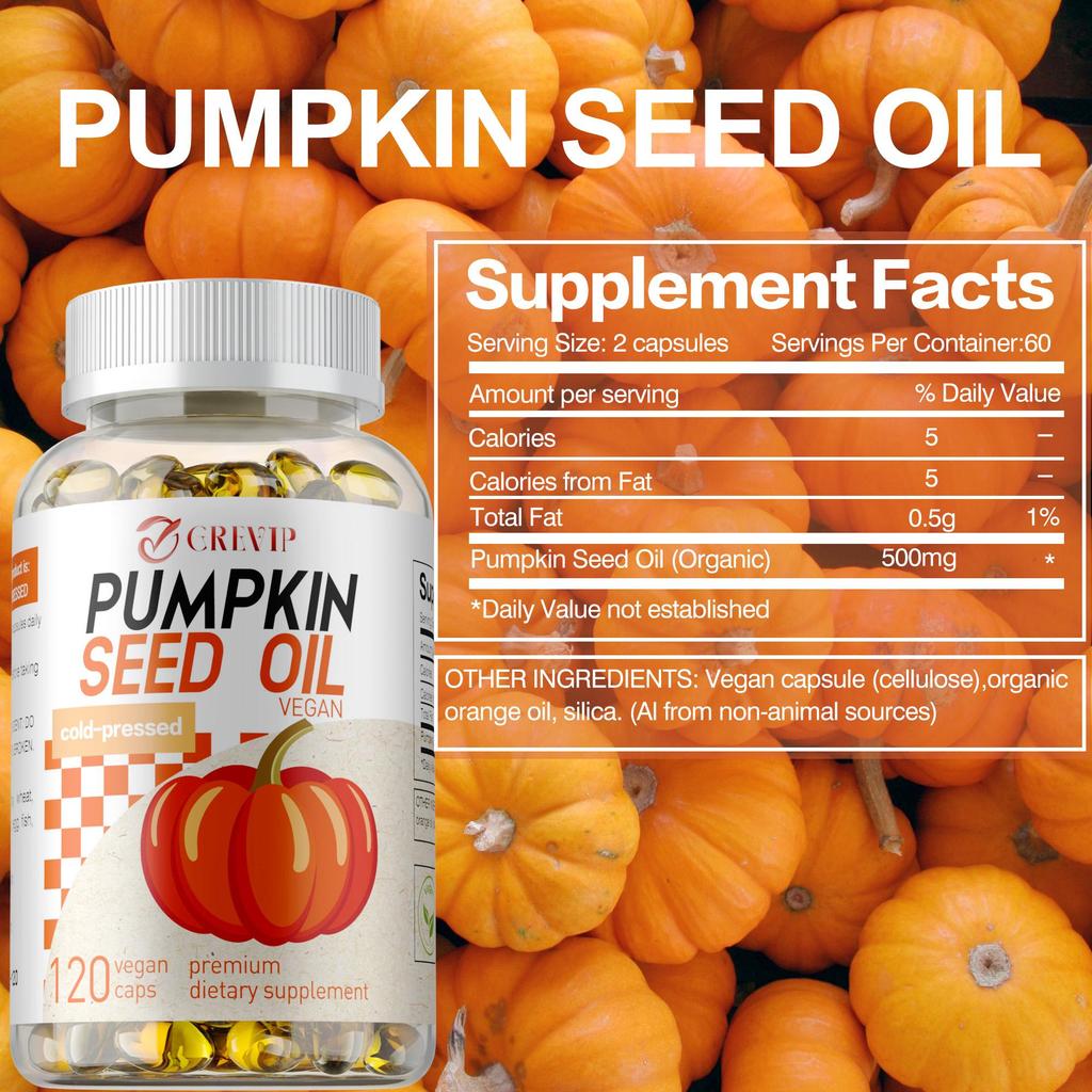 GREVIP is rich in pumpkin seed oil extract, all-natural, highly absorbable, 100% vegan, and suitable for adults.