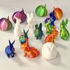 1/4pcs Durable Handmade 3D Printed Bunny Figurines, Perfect Kid's Gift for Easter Table Decoration