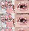 Pink Orange Eyeshadow Palette 8-Colors Facial Blusher Highlighters Brightening Lasting Heart-shaped Eye Shadow Make Up Cosmetics