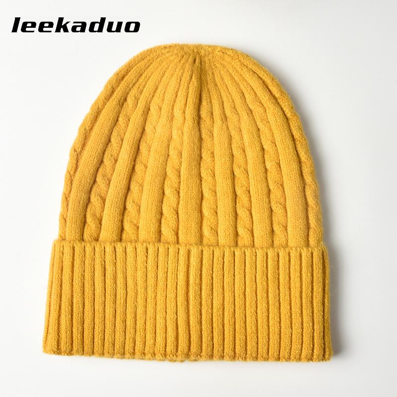 Hat Women's Baotou Ear Protector Hat Wool Knitted Warm Twisted Wool Hat Men's Outdoor Sports Cold Hat Pullover Hat