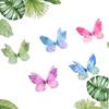 50 Stück 3D Organza Stoff Schmetterlings-Applikationen Doppellagig Durchsichtiges Chiffon Schmetterling Bestickte Aufnäher Farbverlauf