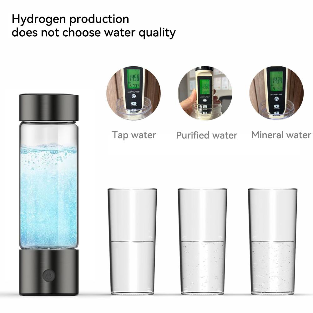 460ml Hydrogen-Rich Water Cup Electric Hydrogen Rich Water Generator Bottle Titanium Quality Filter Portable Antioxidant Lonizer