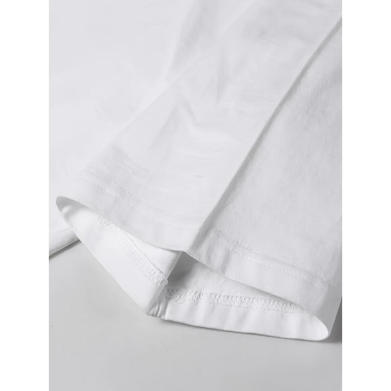 Damska Biała Różowa Koszulka z Nadrukiem Serca z Brokatem Okrągły Dekolt Krótki Rękaw Luźny Krój Letni Codzienny Zabawny Modny Top