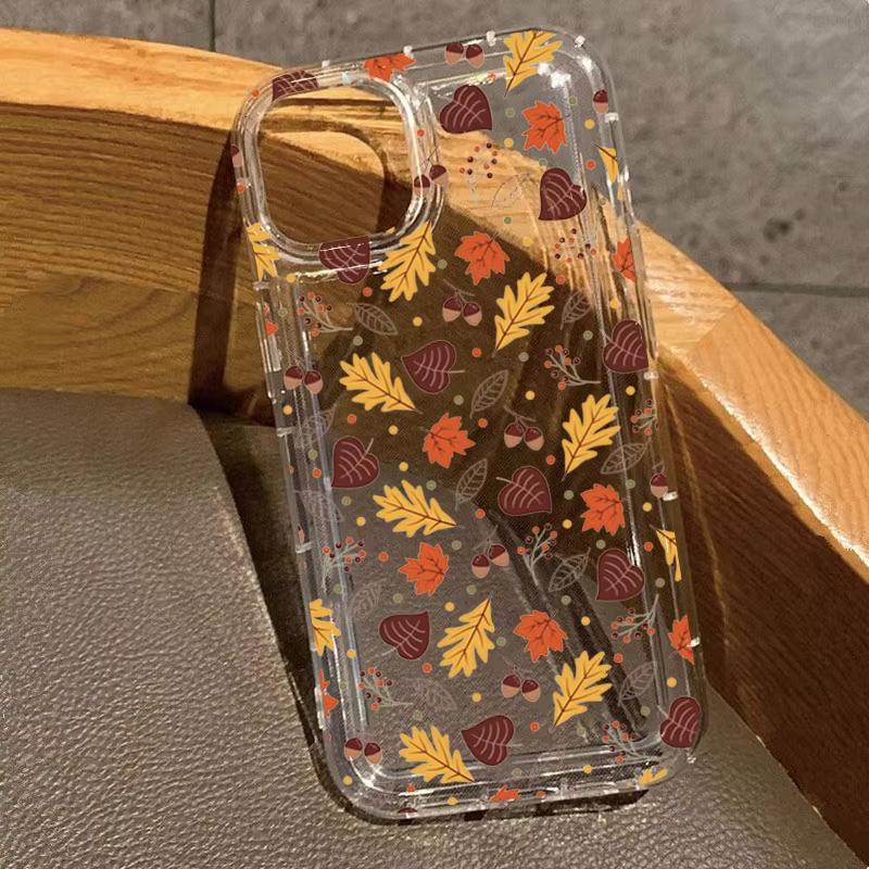 Warm Autumn Leaf Pattern Phone Case for Samsung Galaxy A55 A35 A25 A15 5G A24 A23 A22 A32 A52 A52S A71 A72 A51 A05 4G Cover