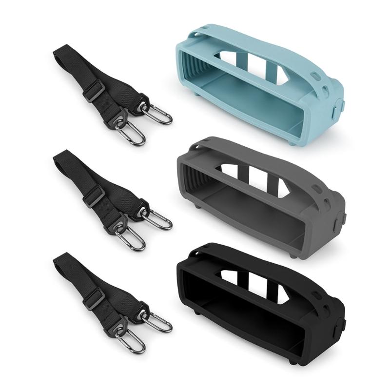 Schutzhülle aus Silikon für Lautsprecher Tasche mit Schultergurt Staubschutzstöpsel Schalllochdesign Schutzhülle