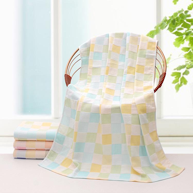 Soft Cotton Double-Layer Gauze Bath Towel - Kids/Baby Swaddle (70x140cm), Quick-Dry & Washable 70*140cm